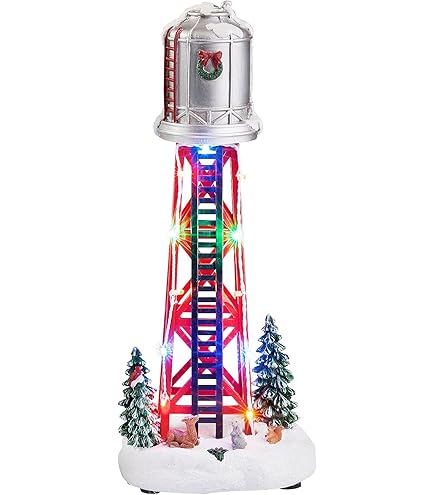 クリスマス装飾カッコウ時計、クリスマスビレッジシーン、LEDライト、音楽、 Amazon.co.jp: MOMENTS IN TIME 17インチ クリスマス鳩時計